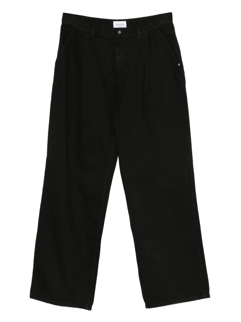 AMISH Jeans met geplooide zak Zwart