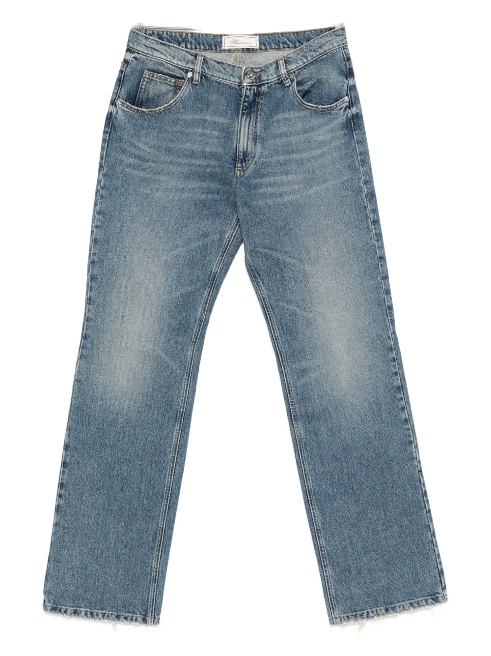 Blumarine frayed-hem jeans Blauw