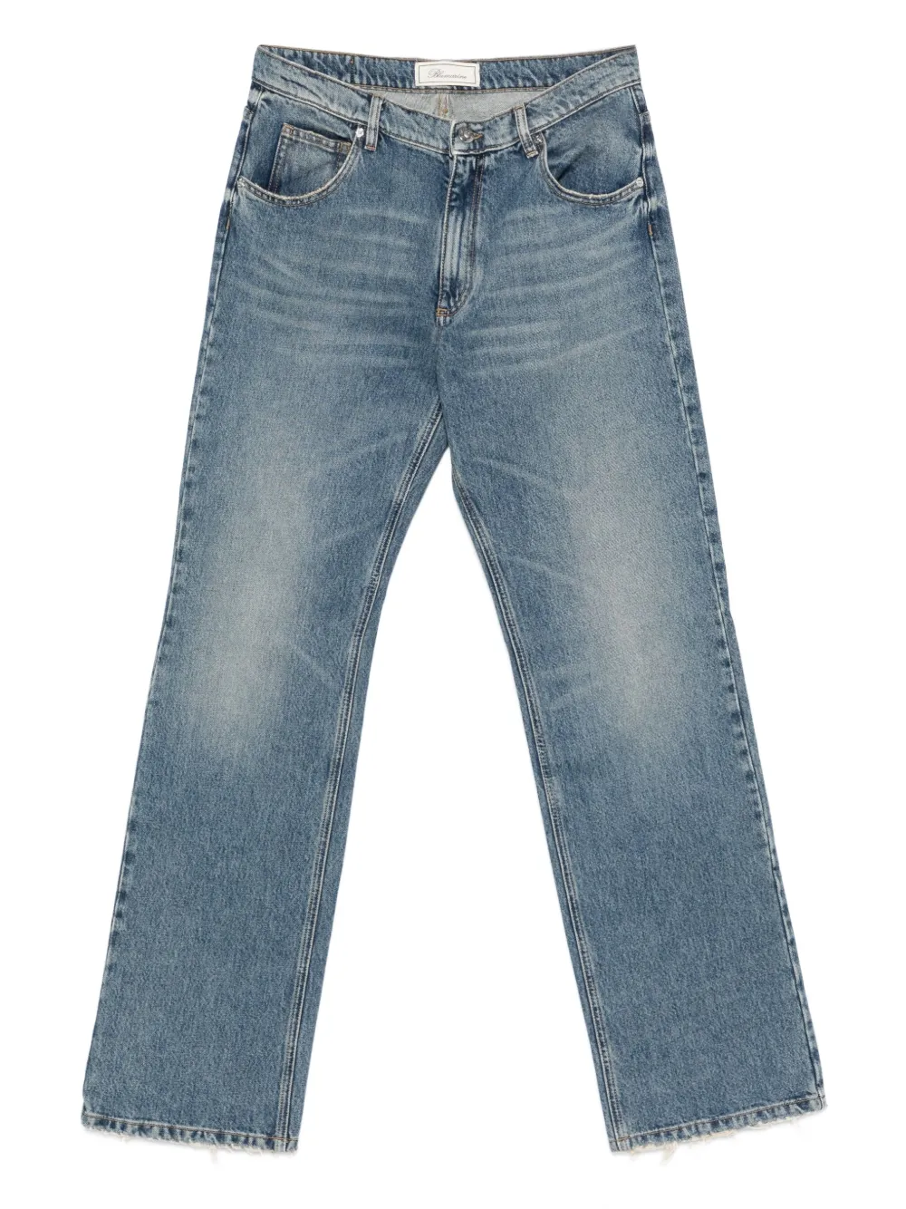 Blumarine Jeans met franje afwerking Blauw