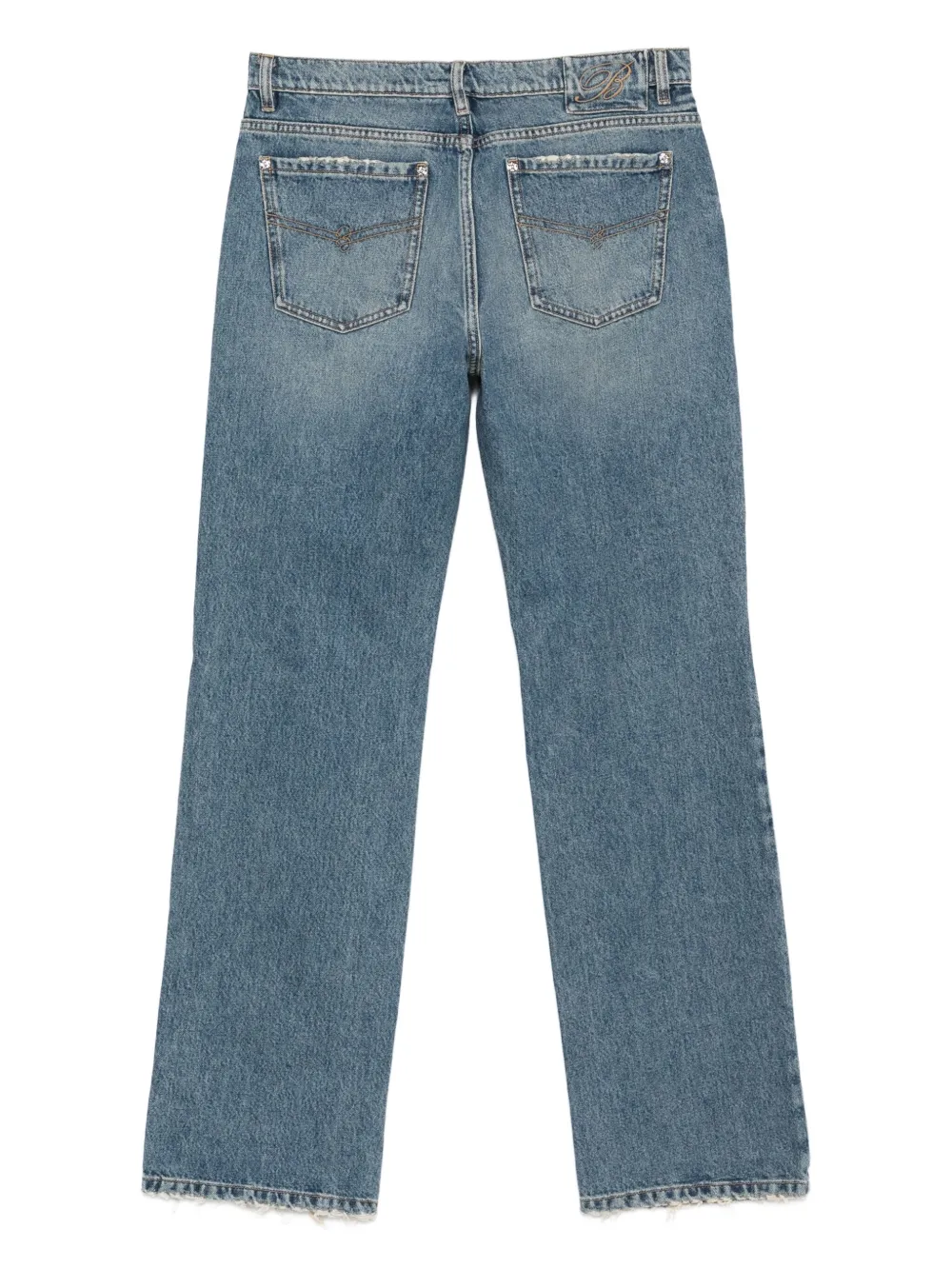 Blumarine frayed-hem jeans | Straight-Leg Jeans | Image 2