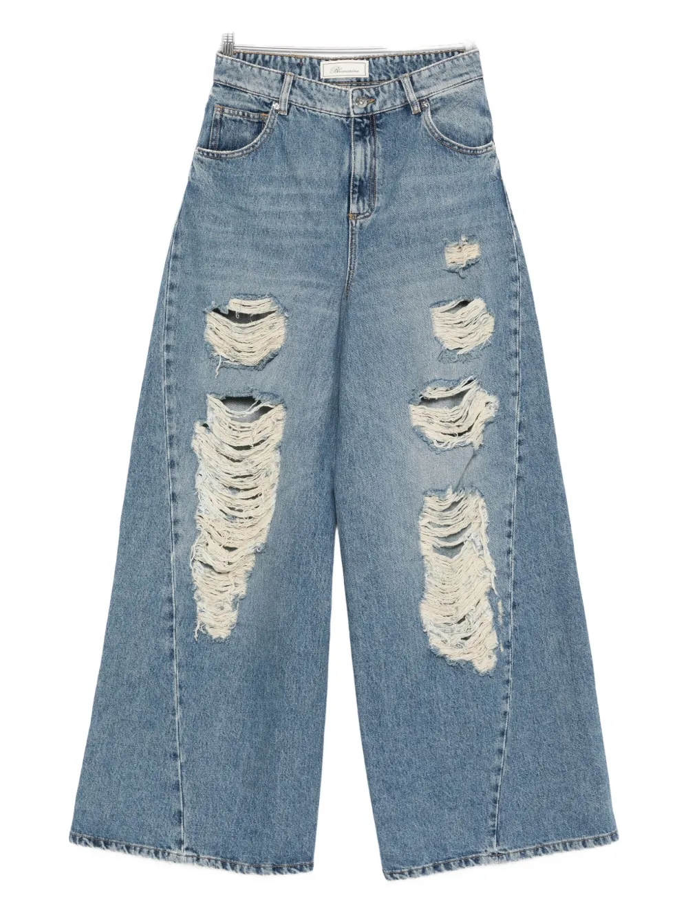 Blumarine distressed frayed jeans