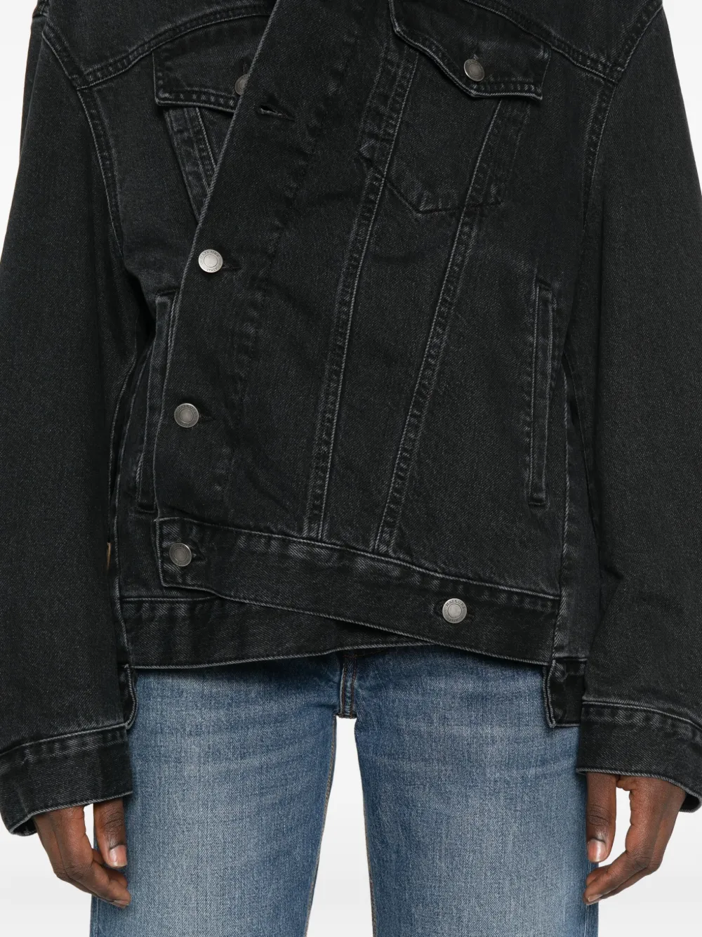 Haikure Denim jack Zwart