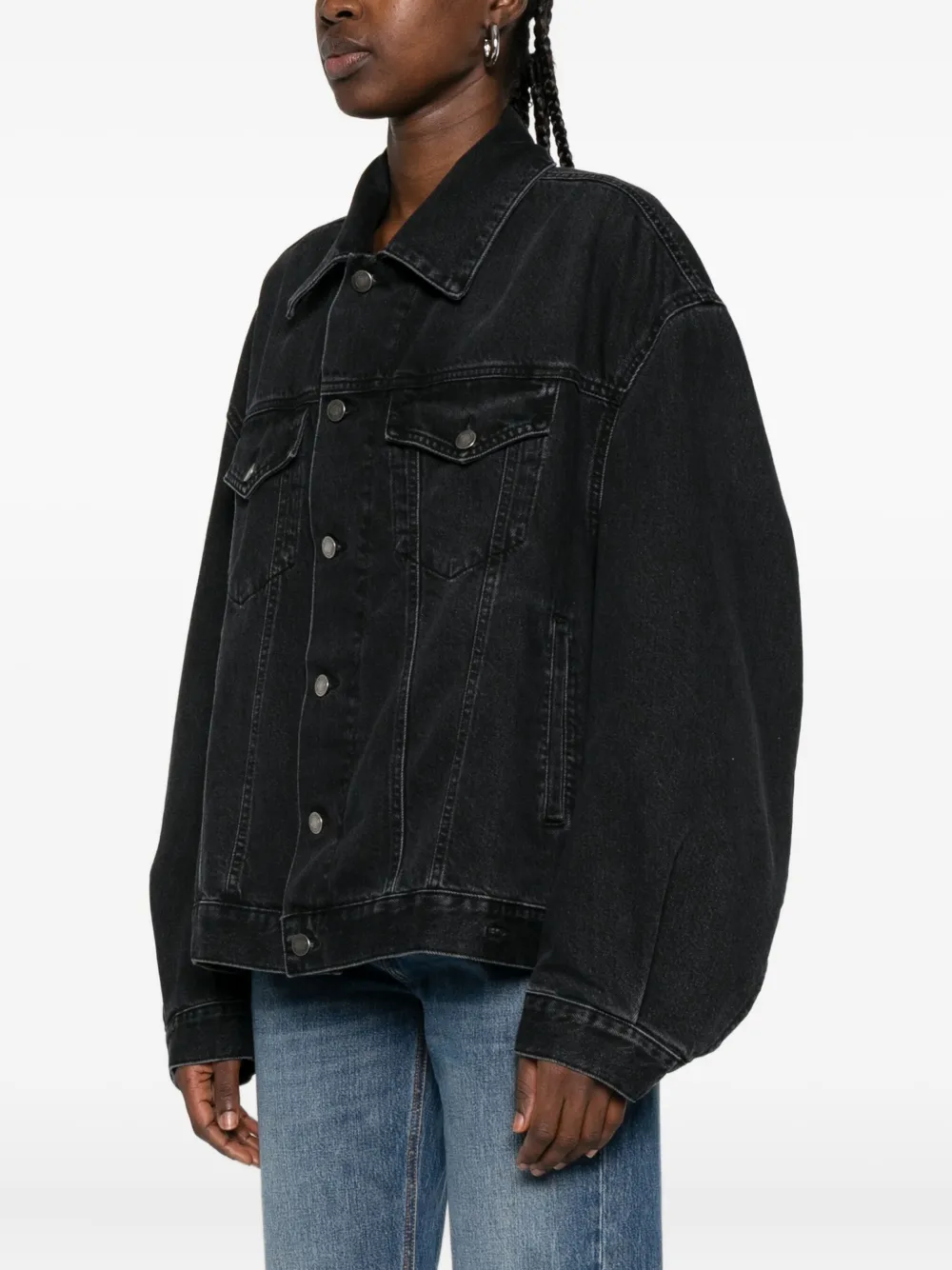 Haikure Denim jack Zwart