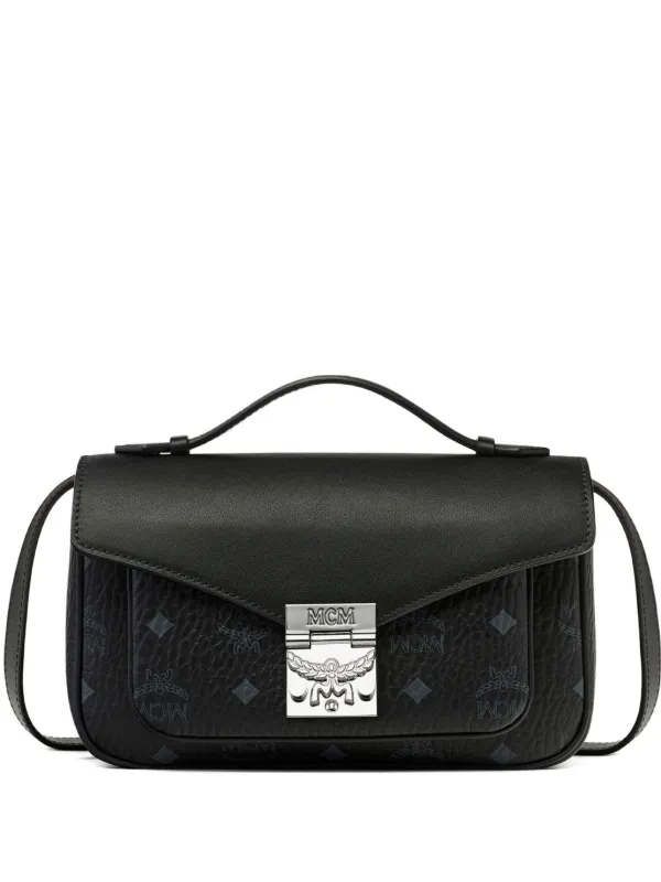 MCM Tracy Visetos Cross Body Bag Black FARFETCH GR