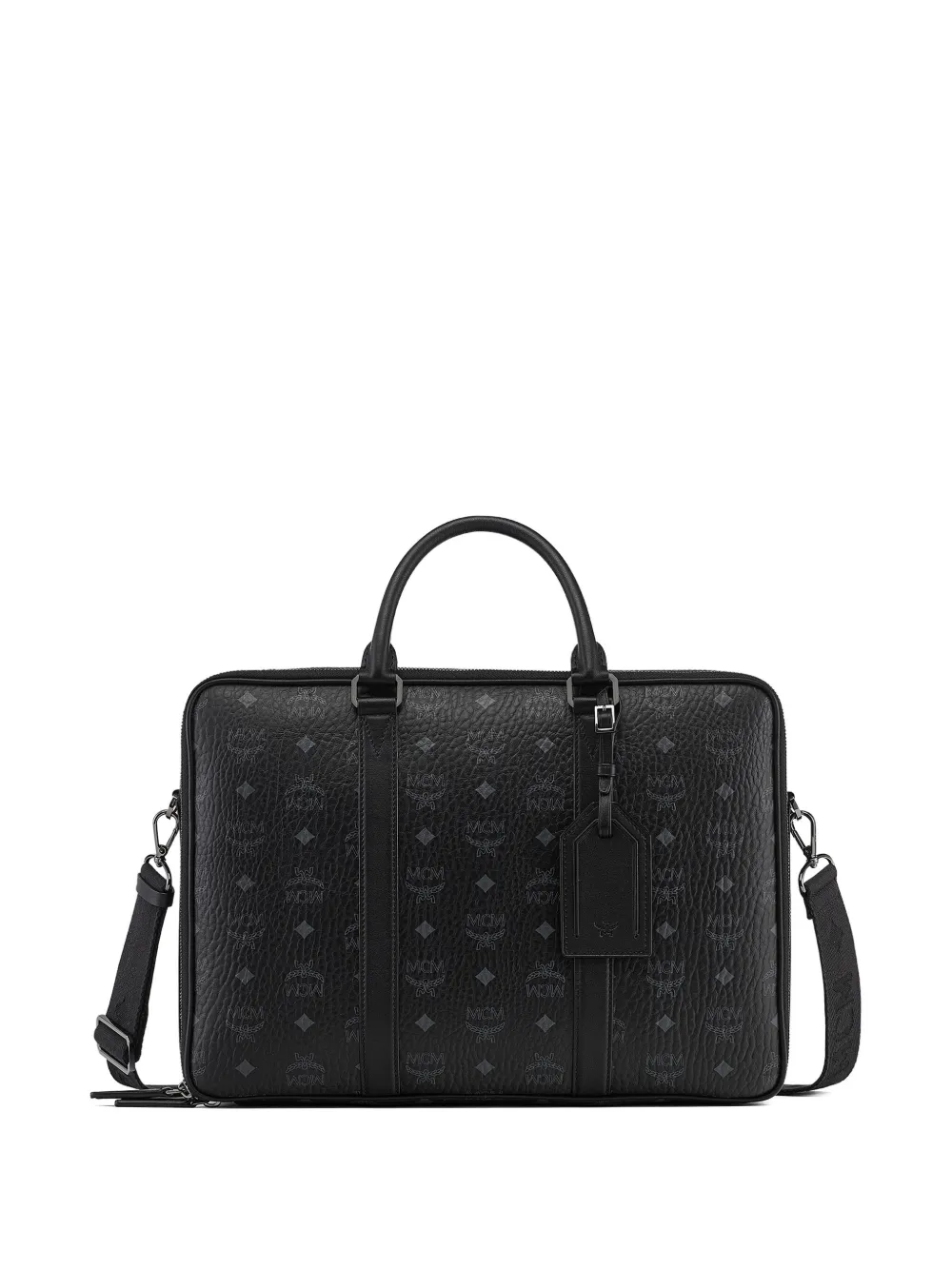 MCM Visetos aktetas met monogram Zwart