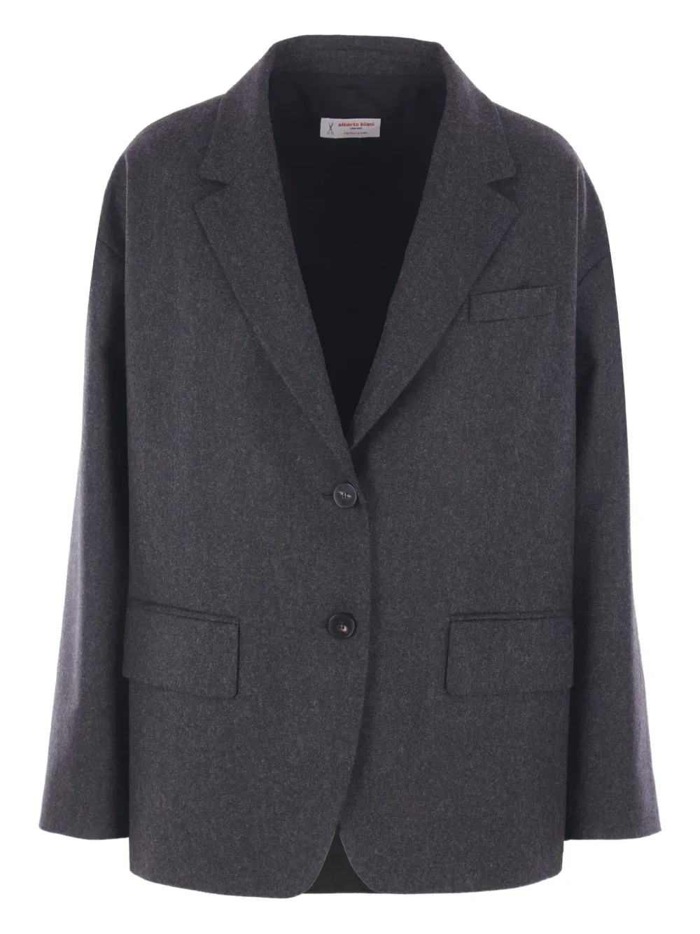 Alberto Biani single-breasted wool blazer Grijs