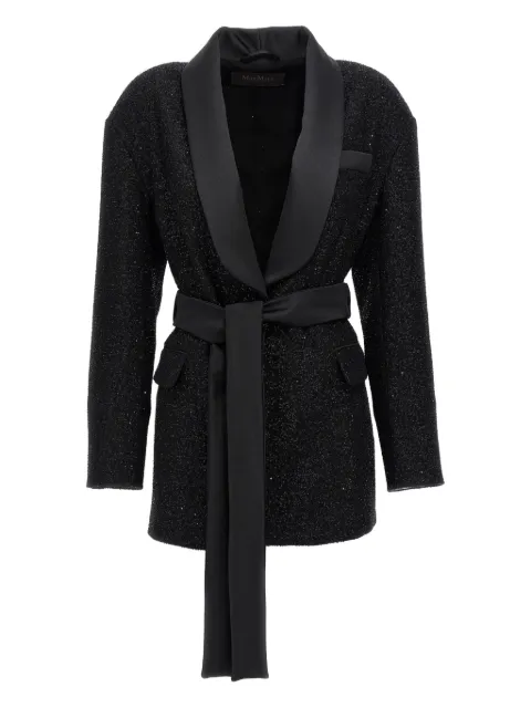 Max Mara sequin-embellished shawl-collar blazer