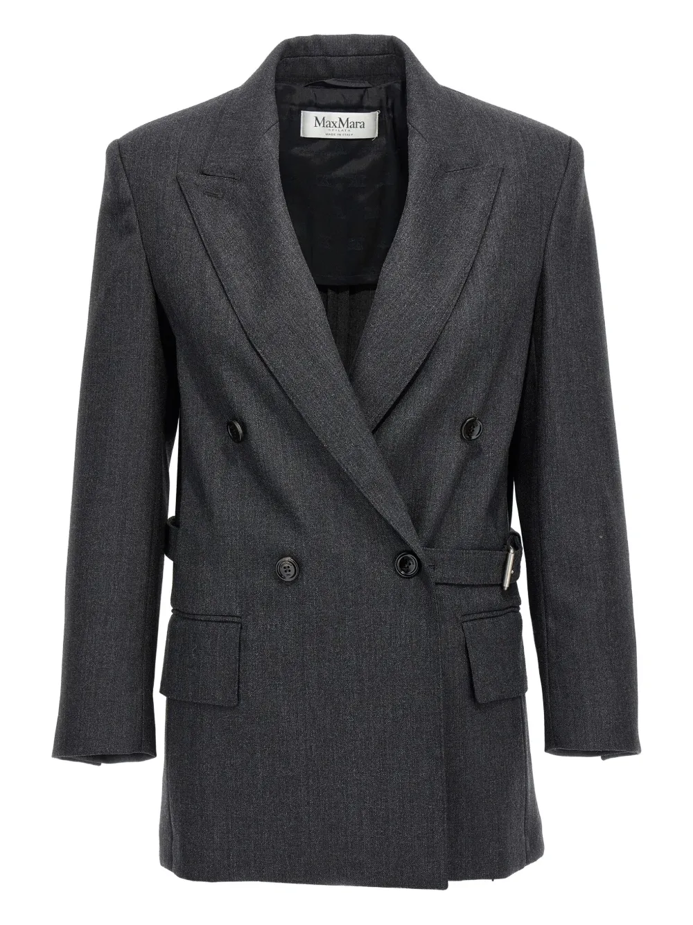 Max Mara peak-lapel double-breasted blazer Grijs