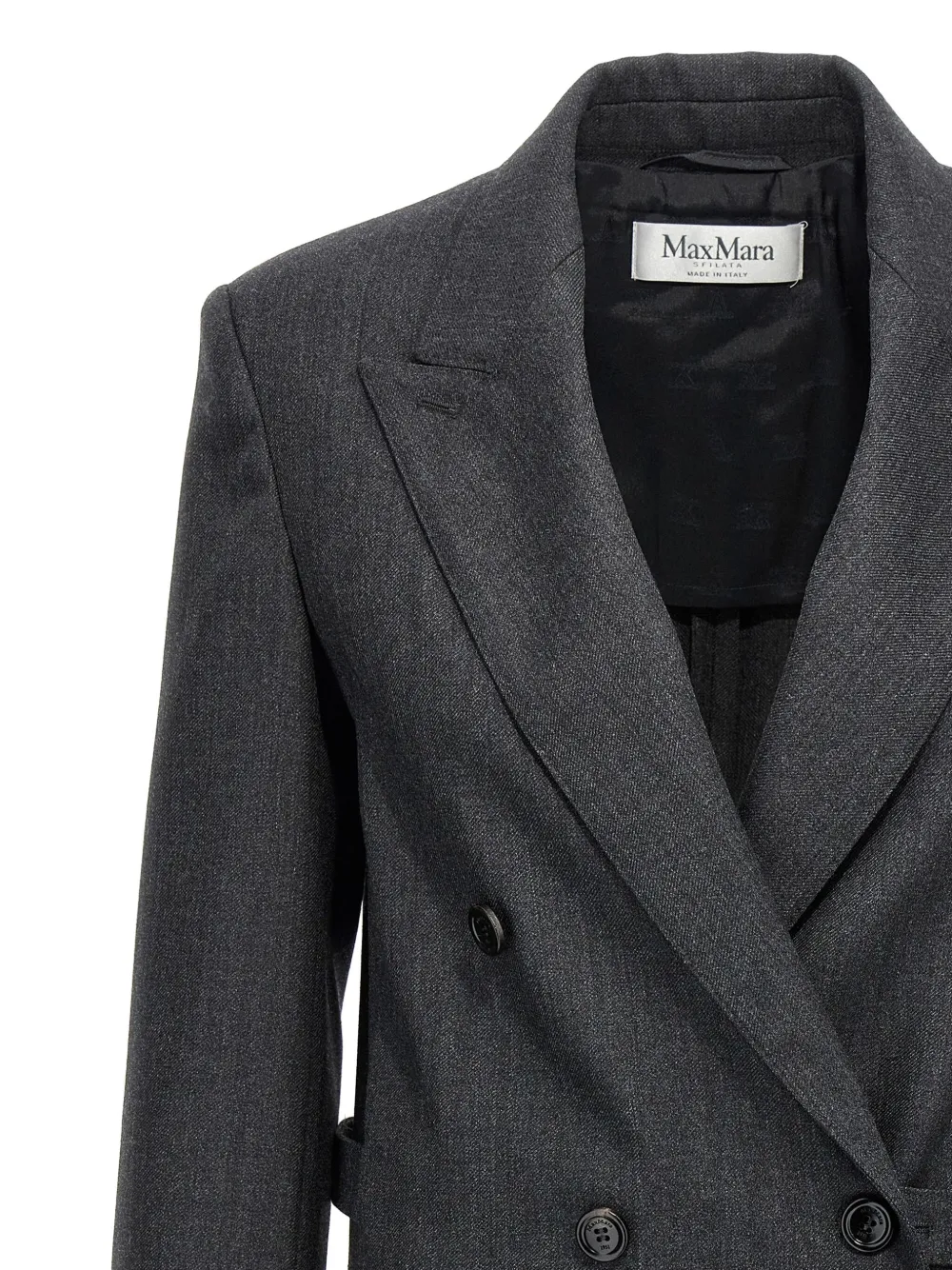 Max Mara peak-lapel double-breasted blazer Grijs