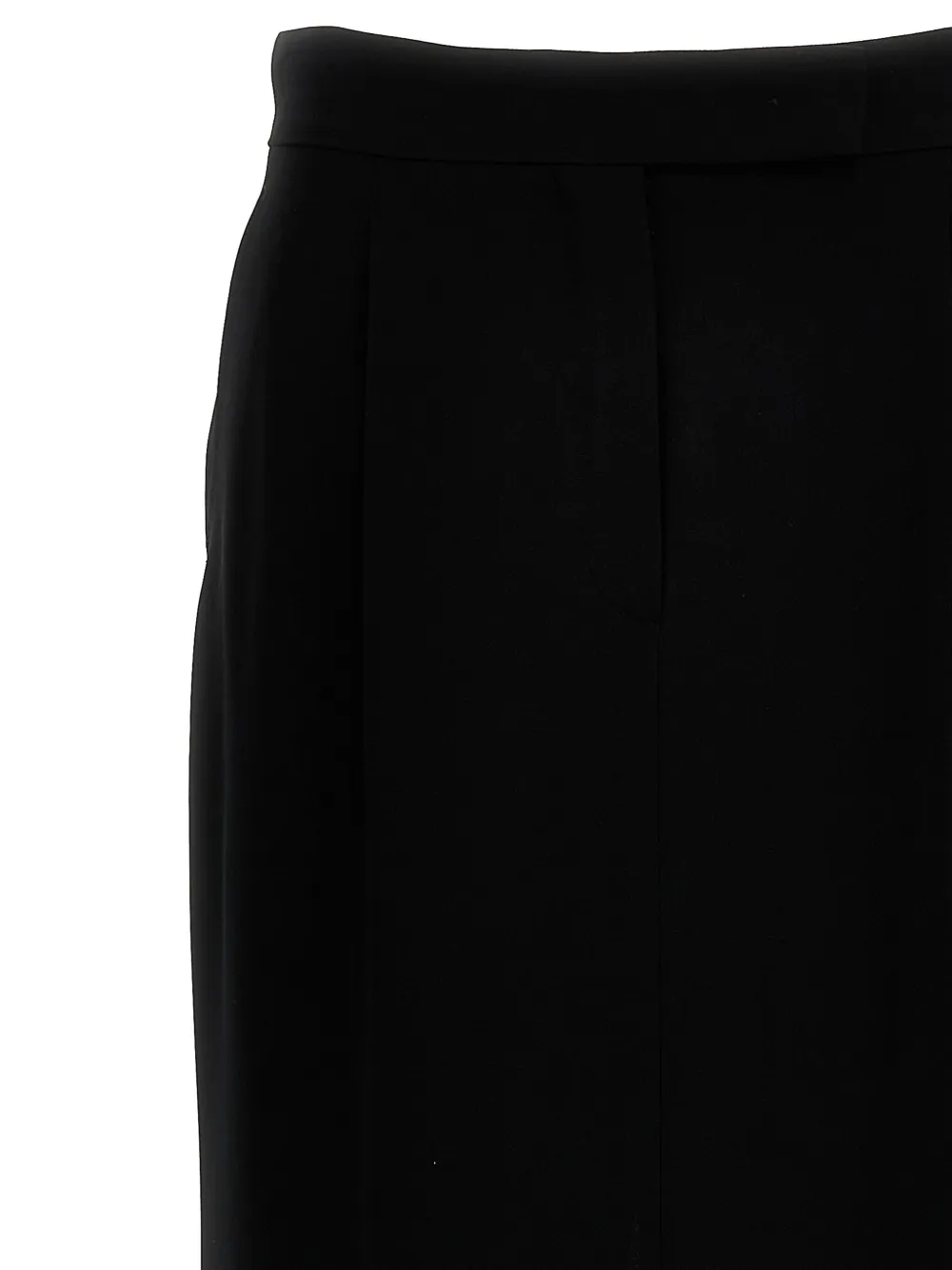 Max Mara Midi-plooirok met split Zwart
