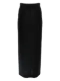 Max Mara pleated back-split midi skirt - Black