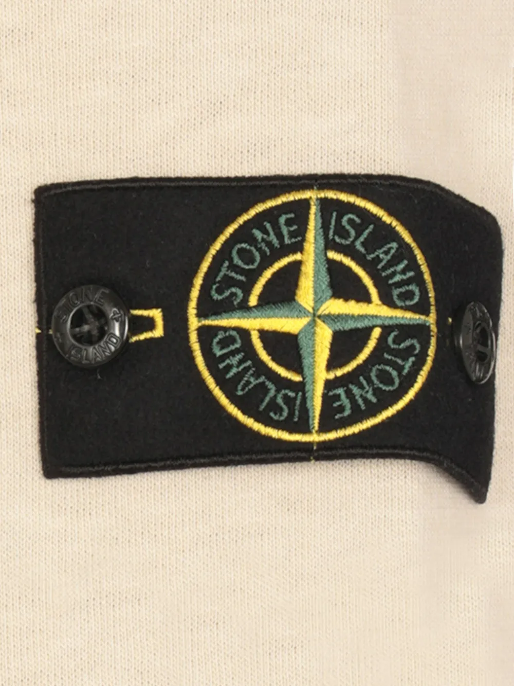 Stone Island logo-patch crew-neck sweatshirt Beige