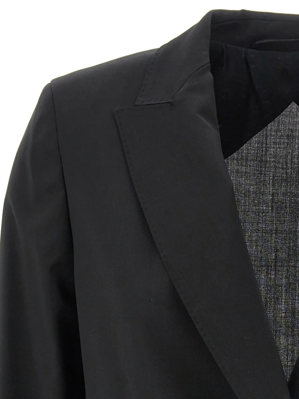 Max Mara double-breasted wool blazer Zwart