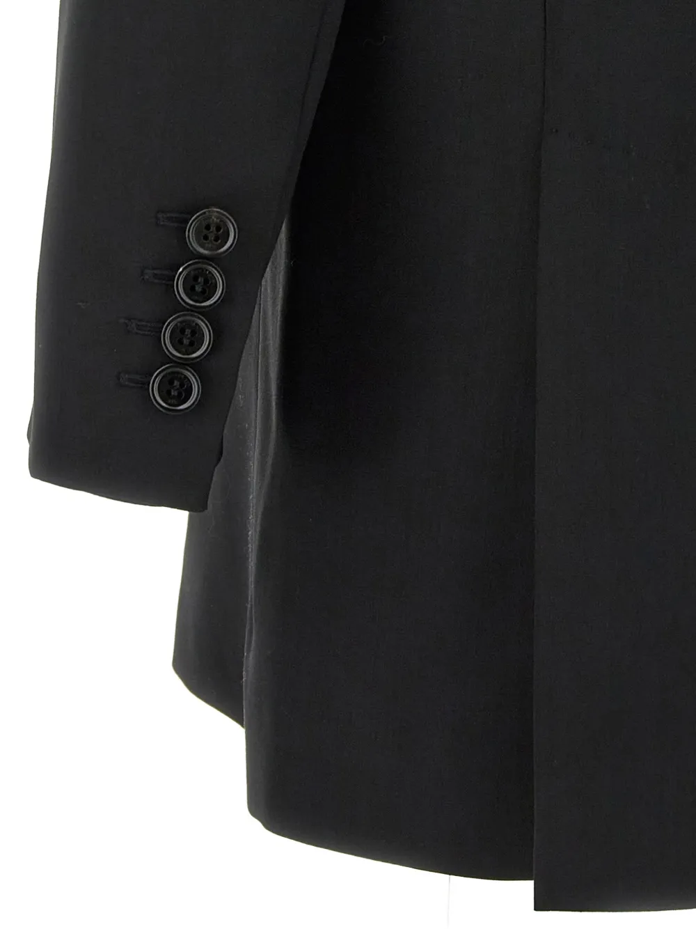 Max Mara double-breasted wool blazer Zwart