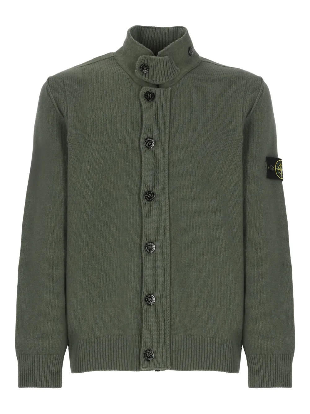 Stone Island Vest met hoge hals en knoop Groen