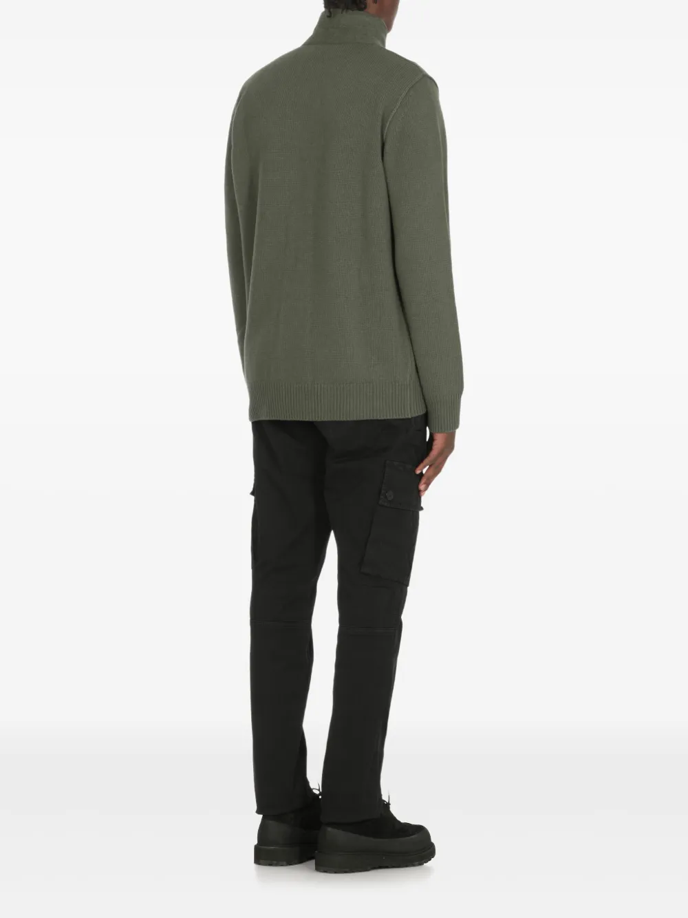 Stone Island Vest met hoge hals en knoop Groen
