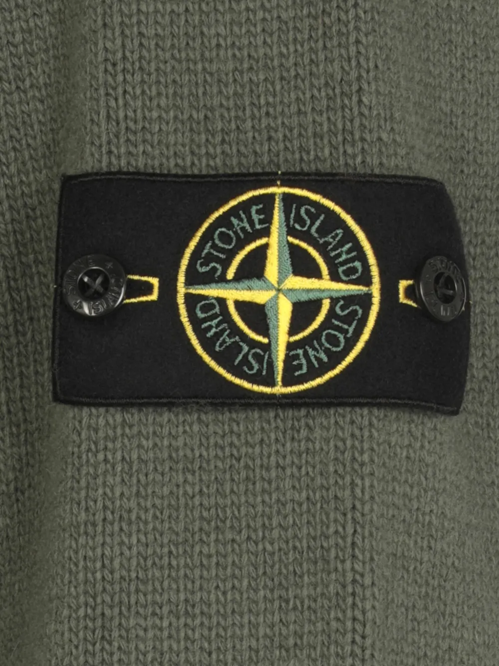 Stone Island Vest met hoge hals en knoop Groen