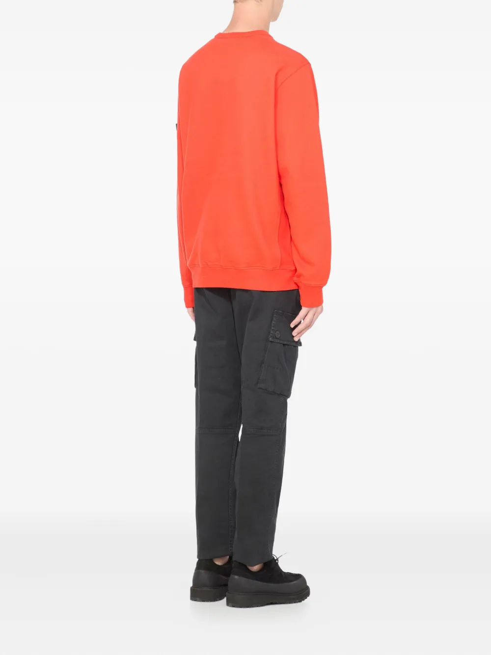 Stone Island Katoenen sweater met logopatch Oranje