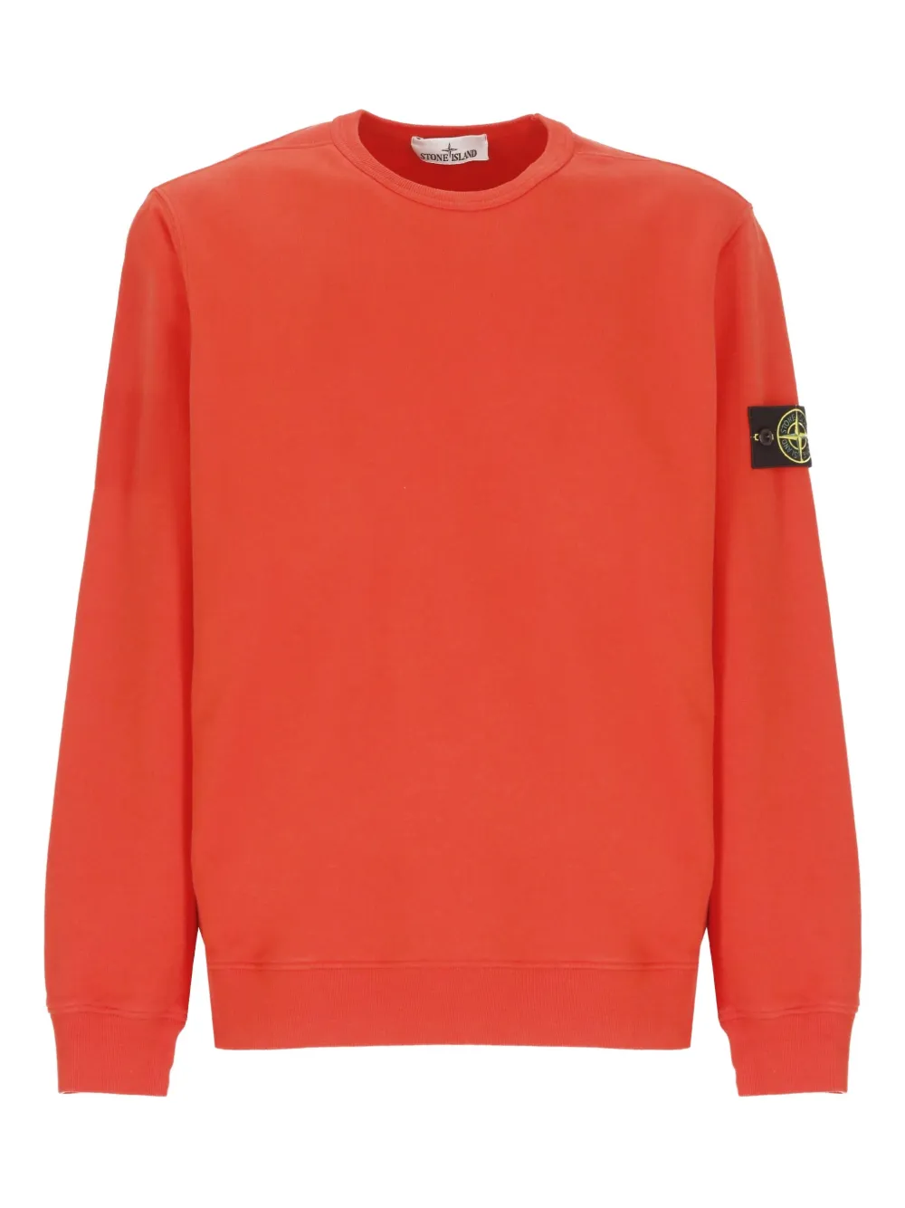 Stone Island logo-patch cotton sweatshirt Oranje