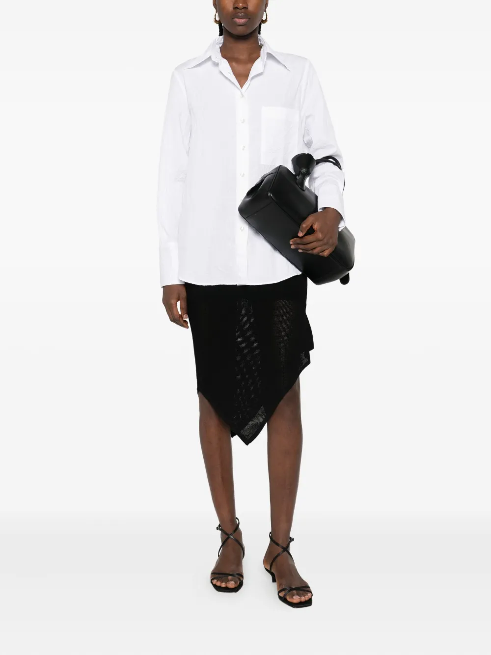 AMISH button-front pocket shirt - Wit