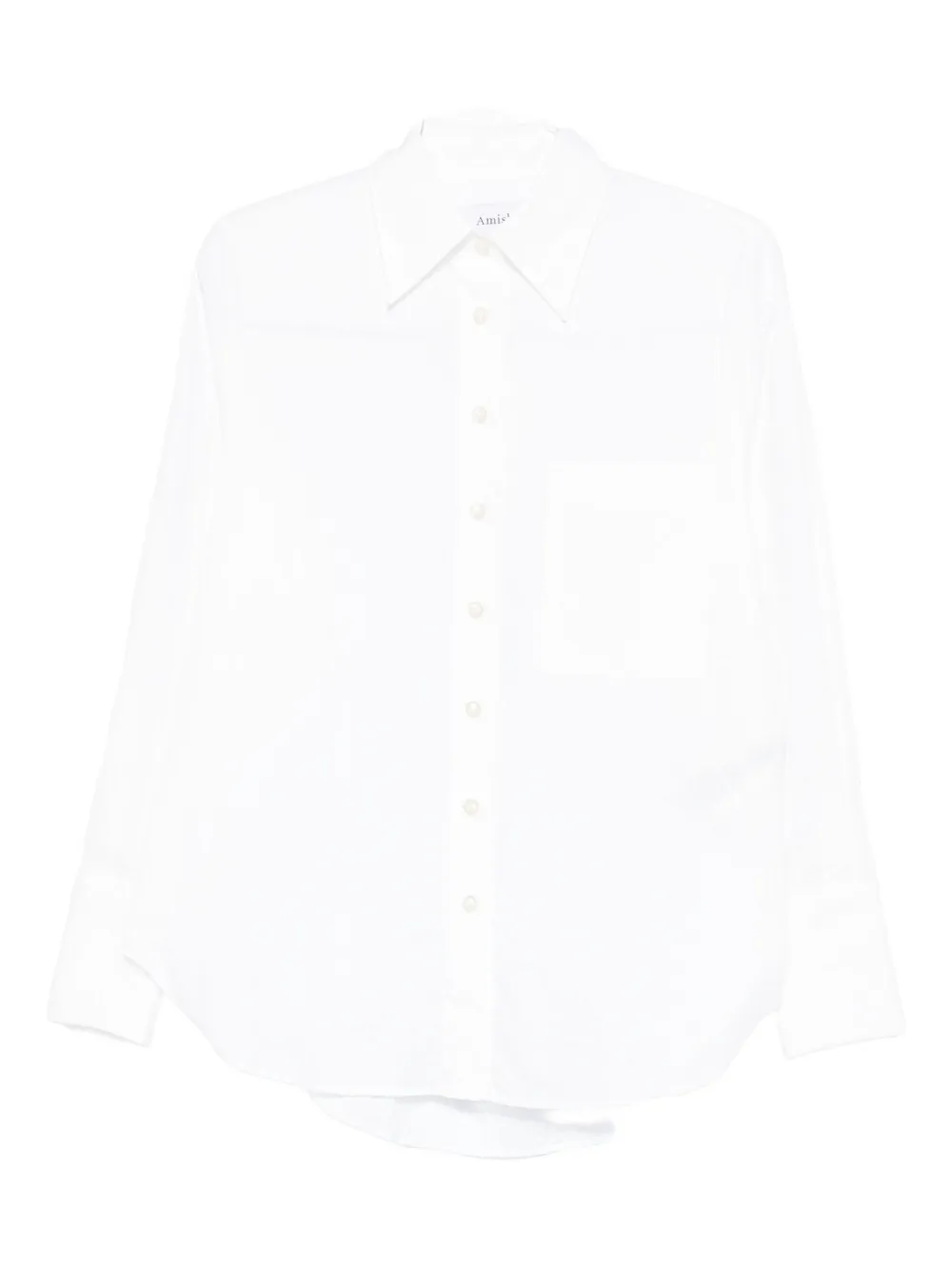 Amish Button-front Pocket Shirt In White