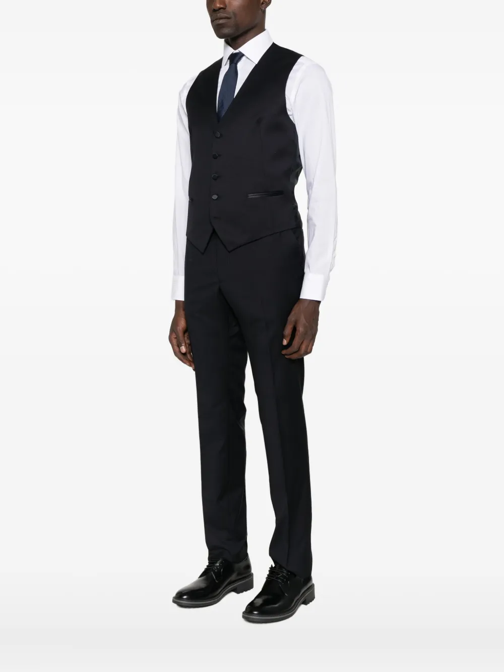 Tagliatore button-fastening sleeveless waistcoat Blauw