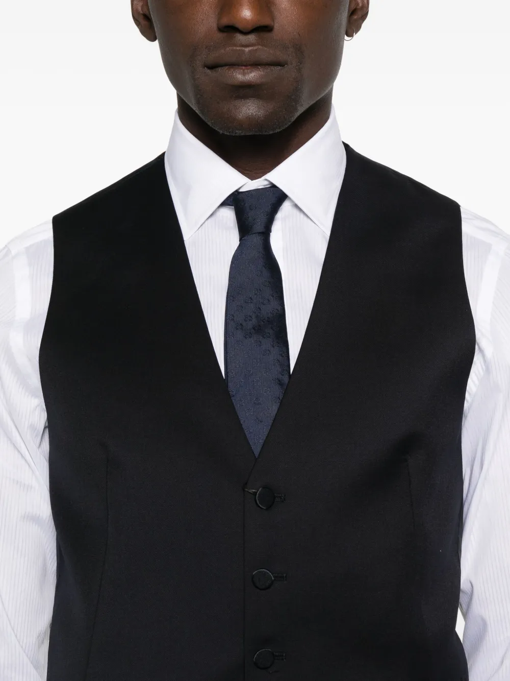 Tagliatore button-fastening sleeveless waistcoat Blauw