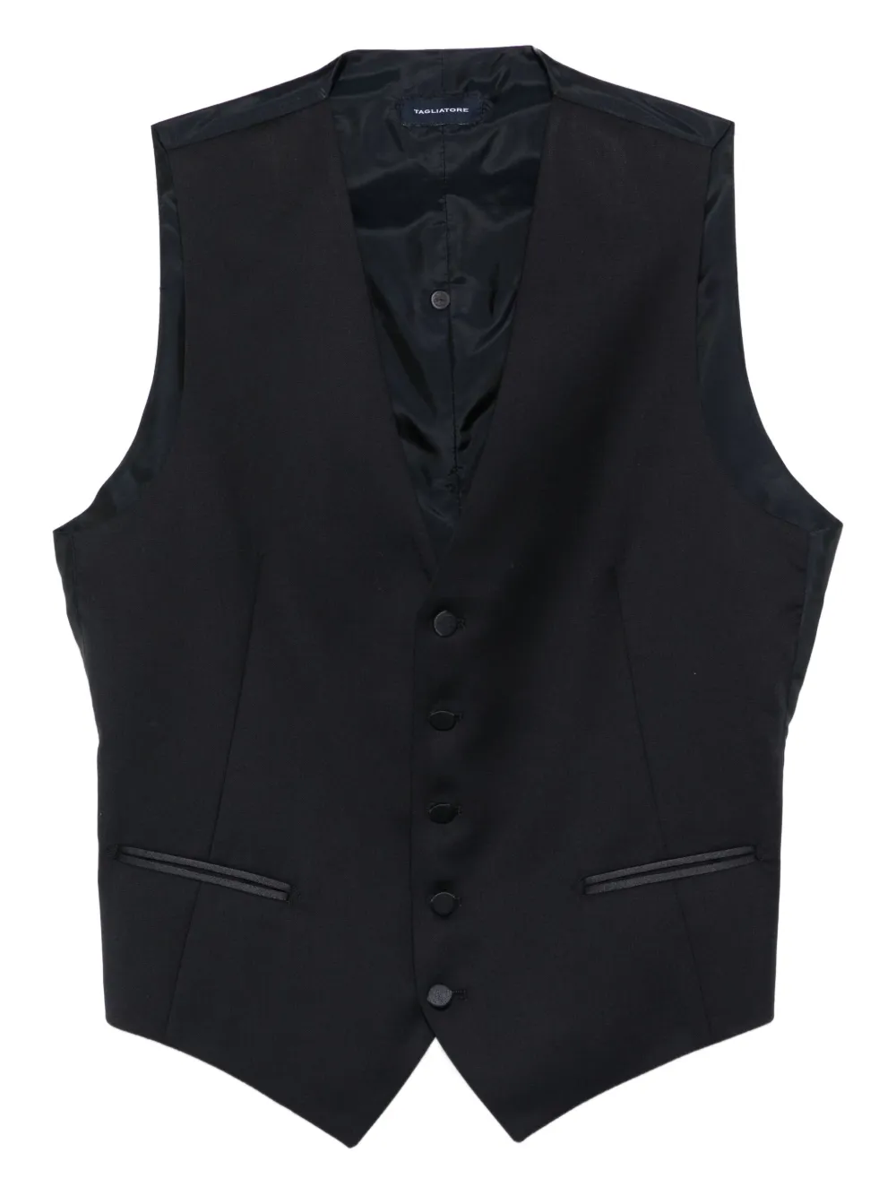 Tagliatore Mouwloze jas met knoopsluiting Blauw