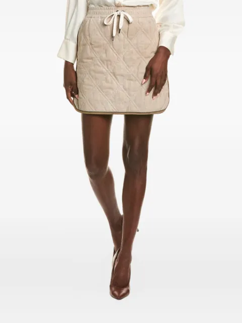 Brunello Cucinelli quilted drawstring mini skirt