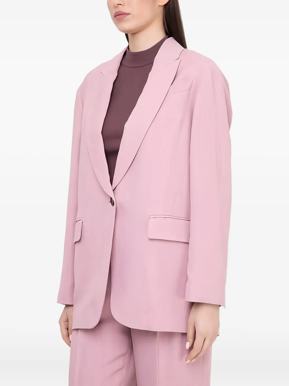 Brunello Cucinelli Blazer met enkele knoop Roze