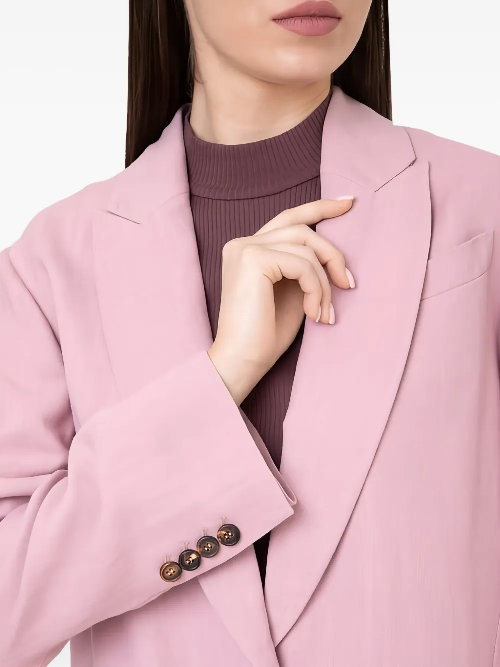 Brunello Cucinelli Blazer met enkele knoop Roze
