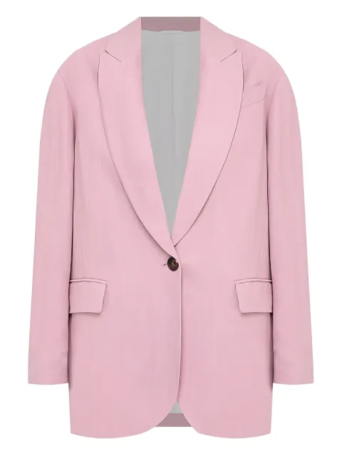 Brunello Cucinelli single-button long-sleeve blazer