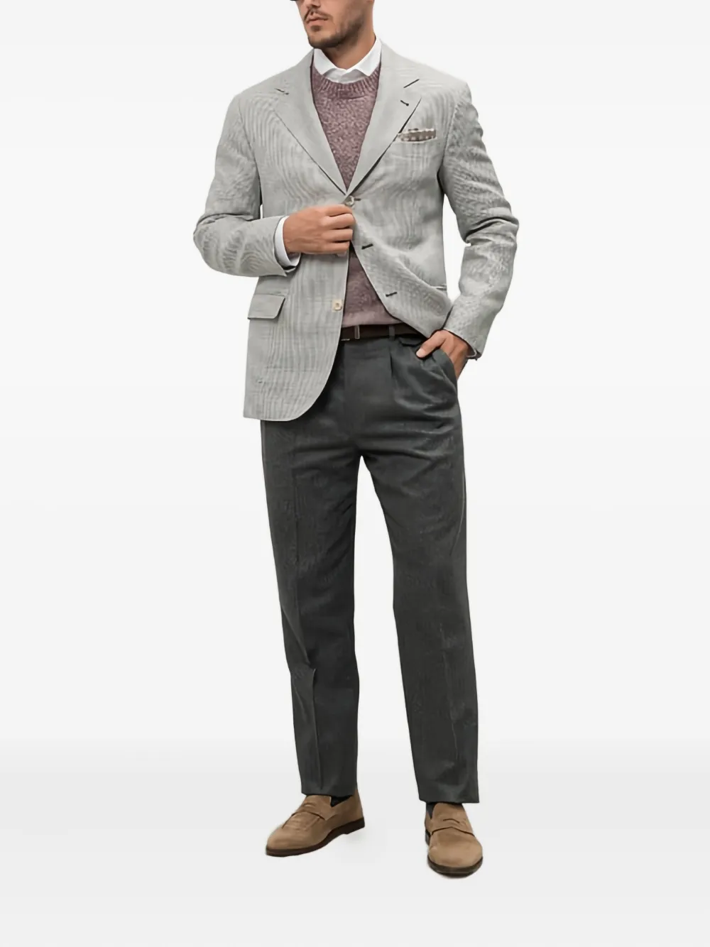 Brunello Cucinelli Geplooide pantalon - Grijs