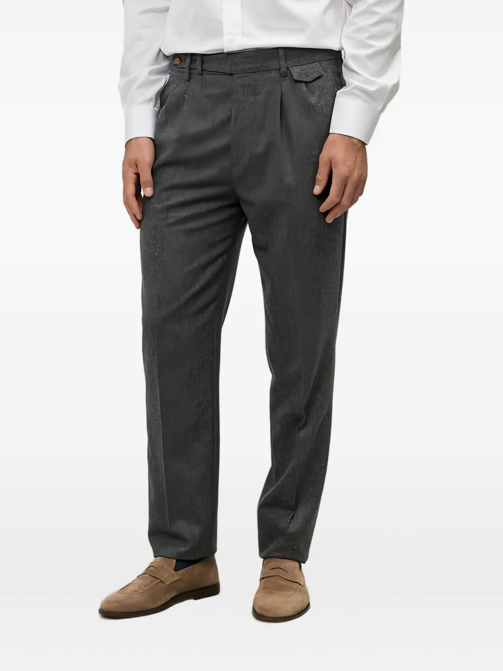 Brunello Cucinelli Geplooide pantalon Grijs