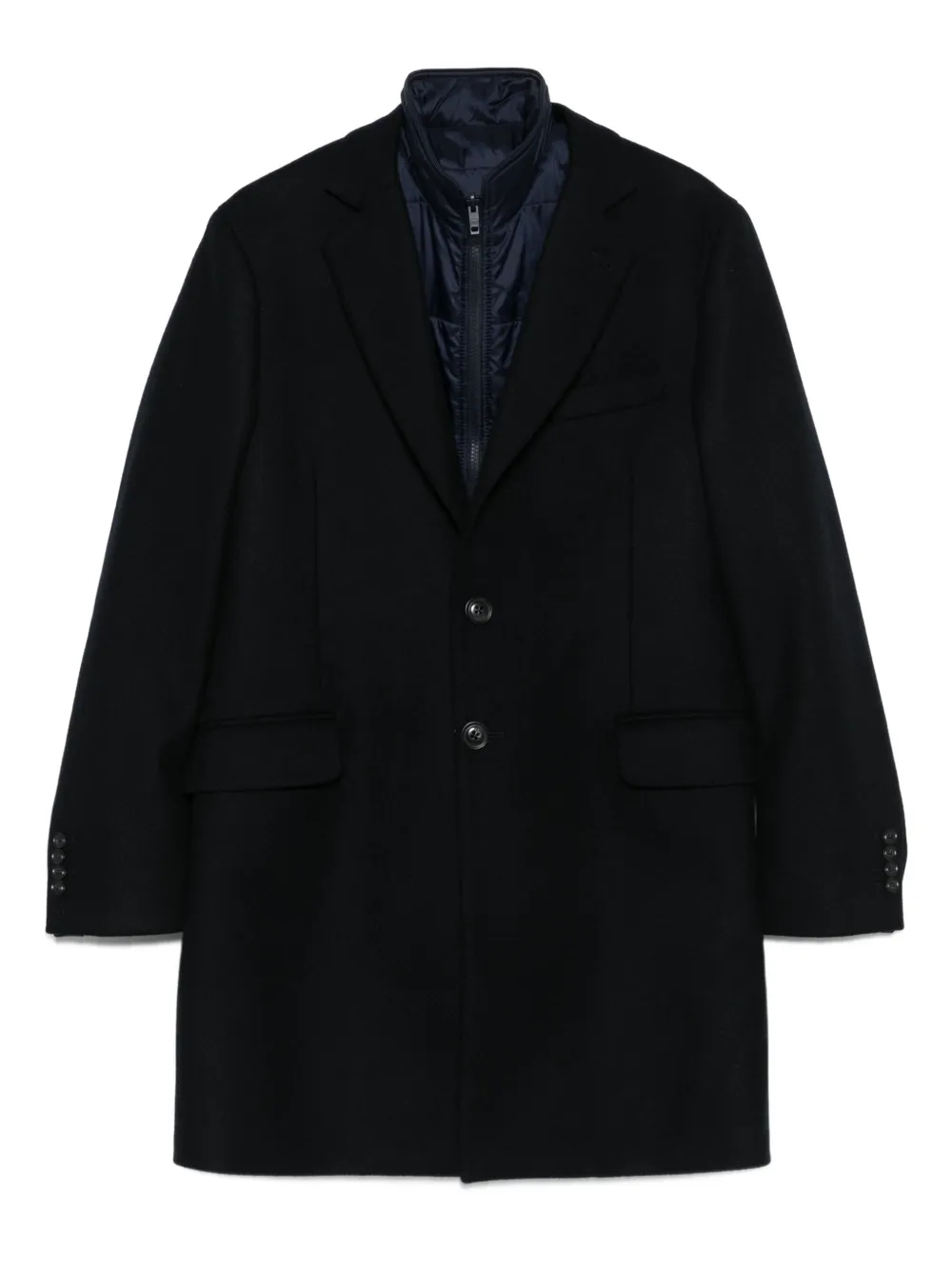 Fay single-breasted layered coat Blauw