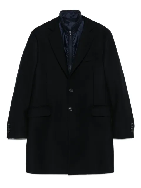Fay single-breasted layered coat