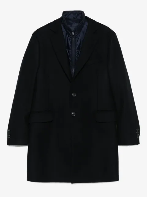 Fay single-breasted layered coat
