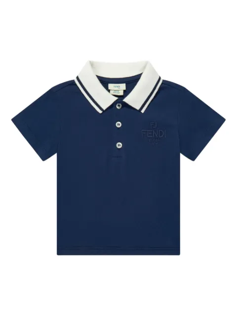 Fendi Kids logo-embroidered polo shirt