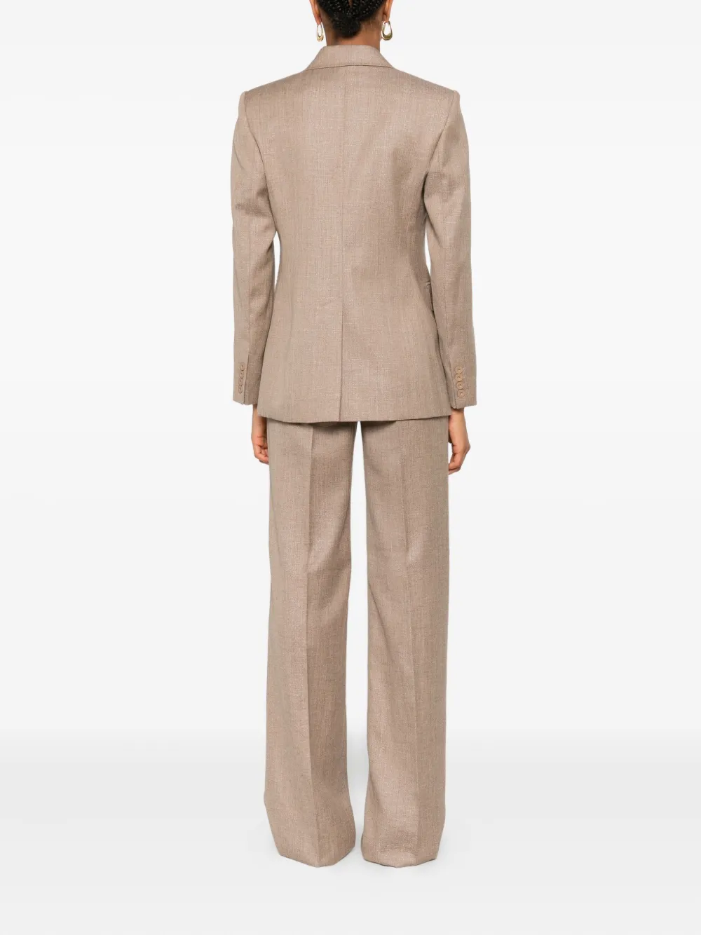 Max Mara Single-breasted Suit In Neutral