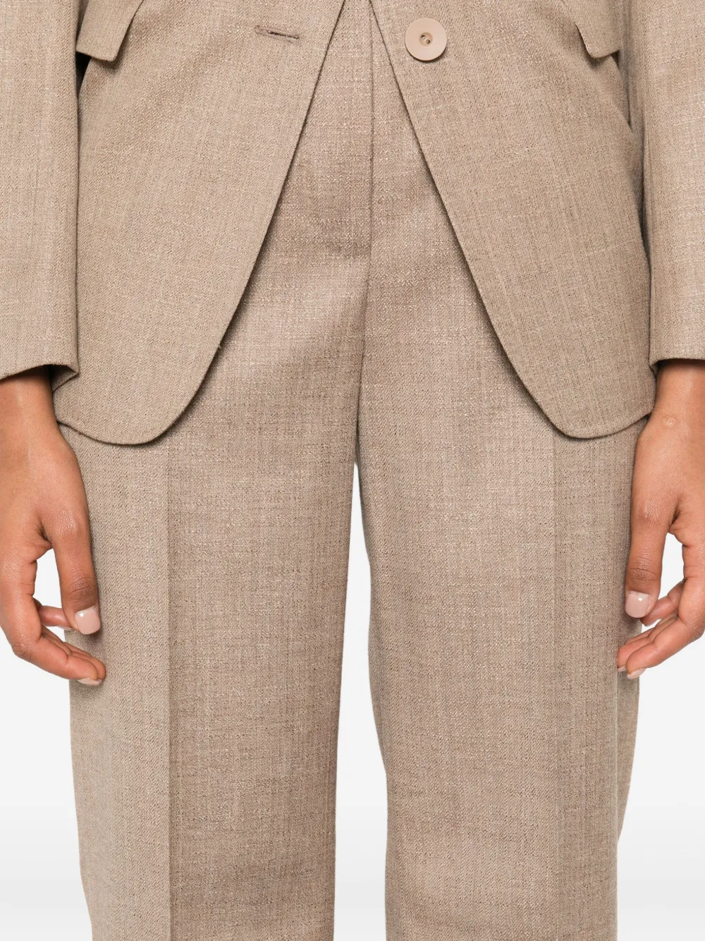 Max Mara Single-breasted Suit In Neutral