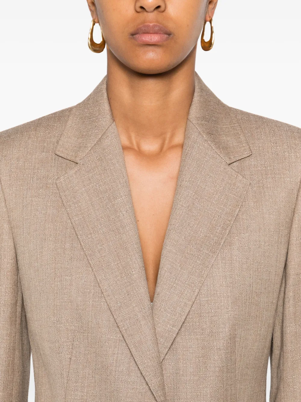 Max Mara Single-breasted Suit In Neutral