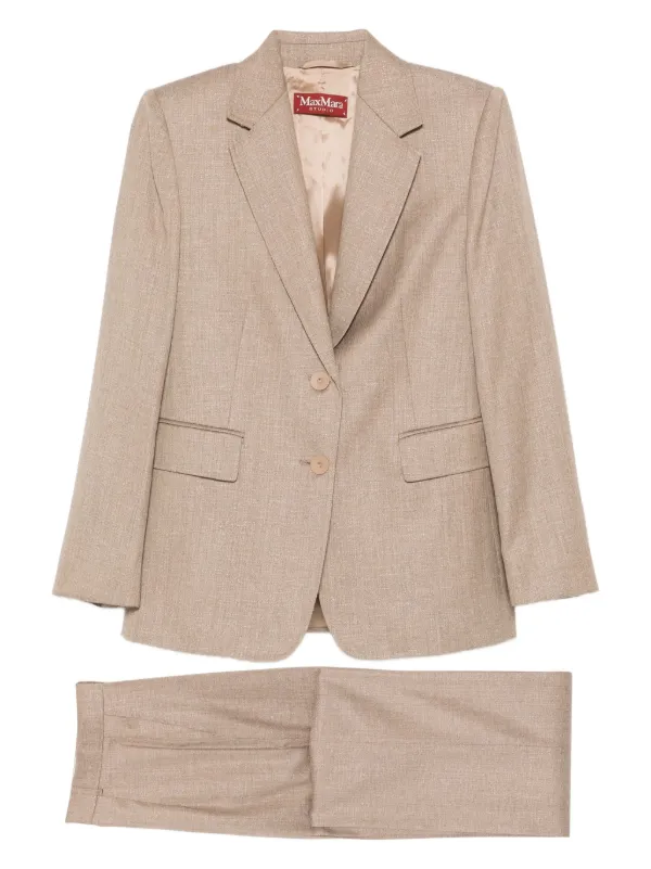 Max Mara シングルスーツ | ブラウン | FARFETCH JP