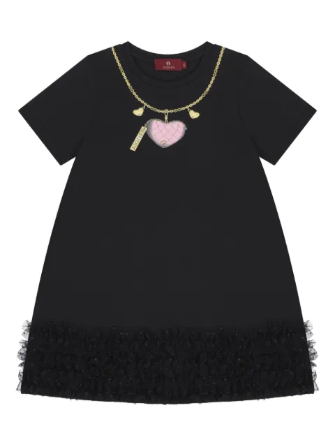 Aigner Kids Abito con stampa e ruches