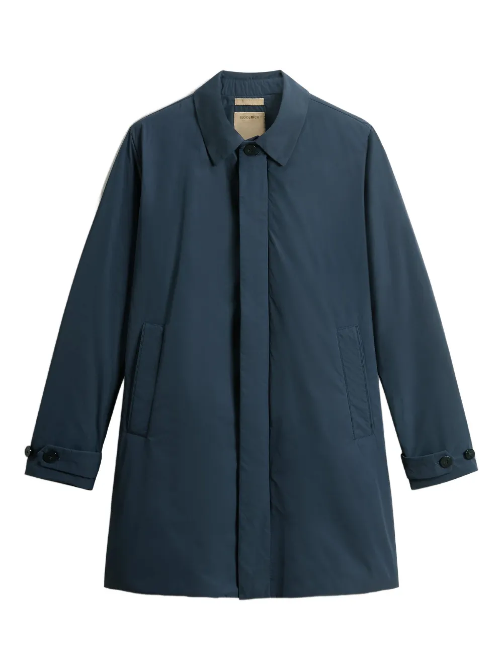 Woolrich button-fastening peached coat | Blue | Image 1