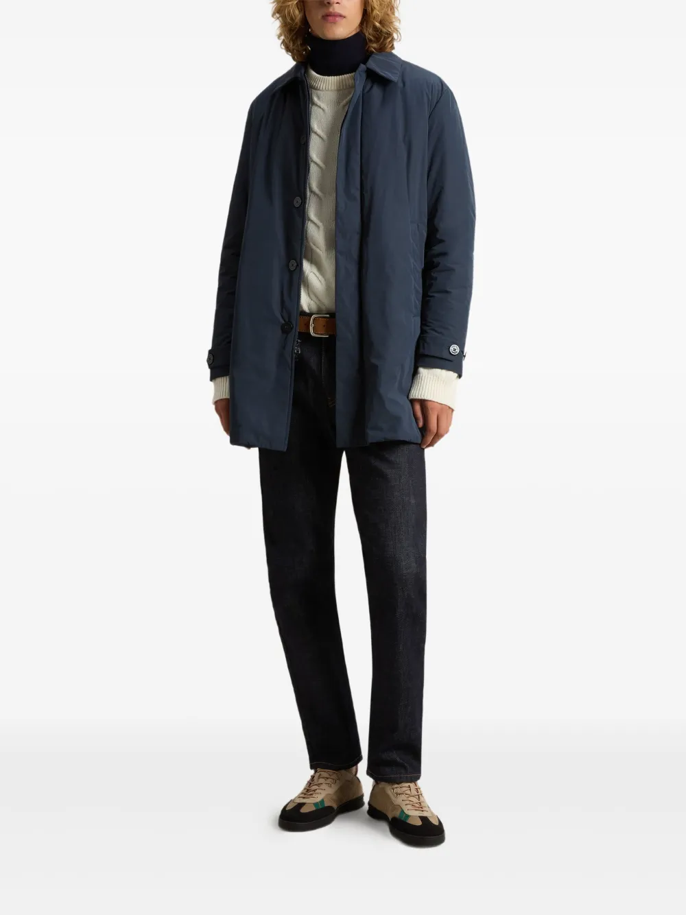 Woolrich button-fastening peached coat | Single Breasted Coats | Image 2