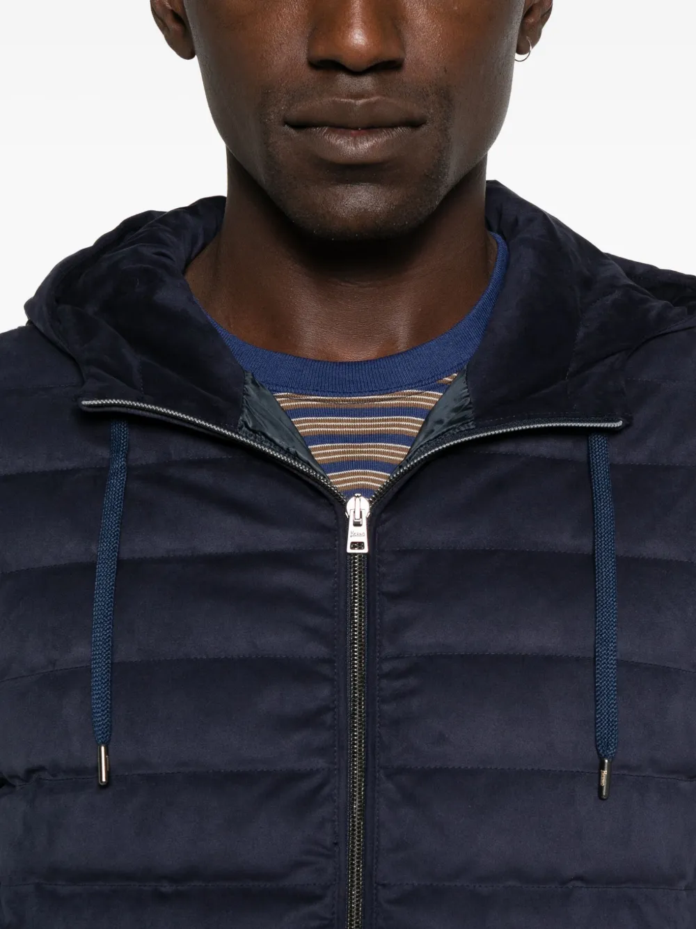 Herno Resort quilted-hooded jacket Blauw
