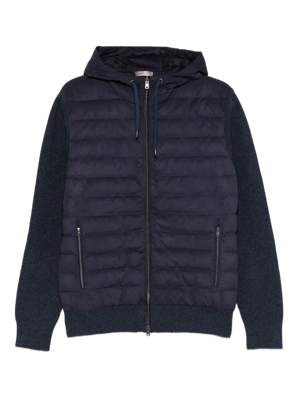 Herno Resort quilted-hooded jacket Blauw