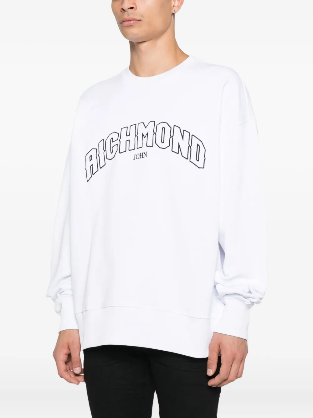 John Richmond logo-detail sweatshirt Wit
