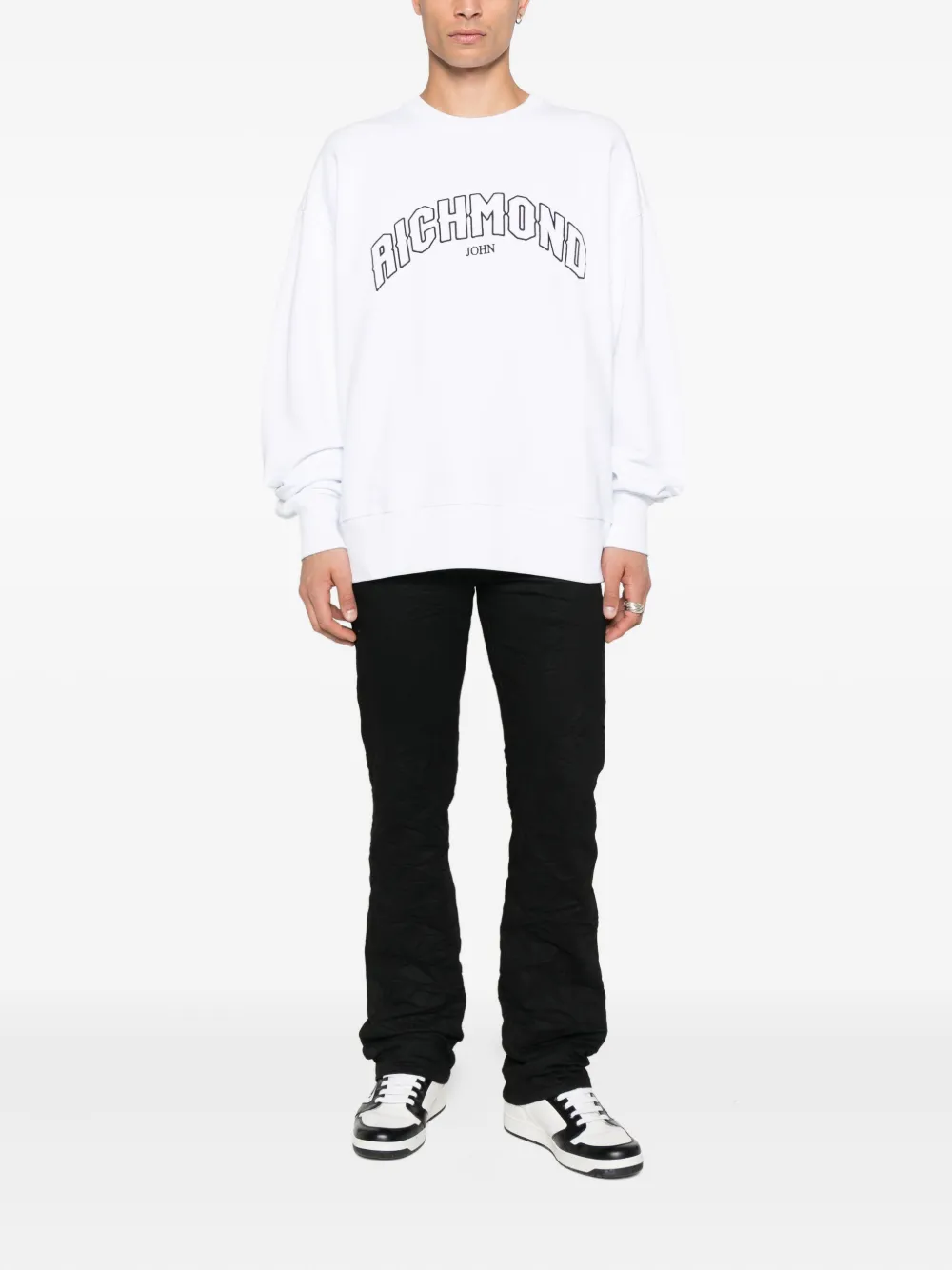 John Richmond logo-detail sweatshirt Wit