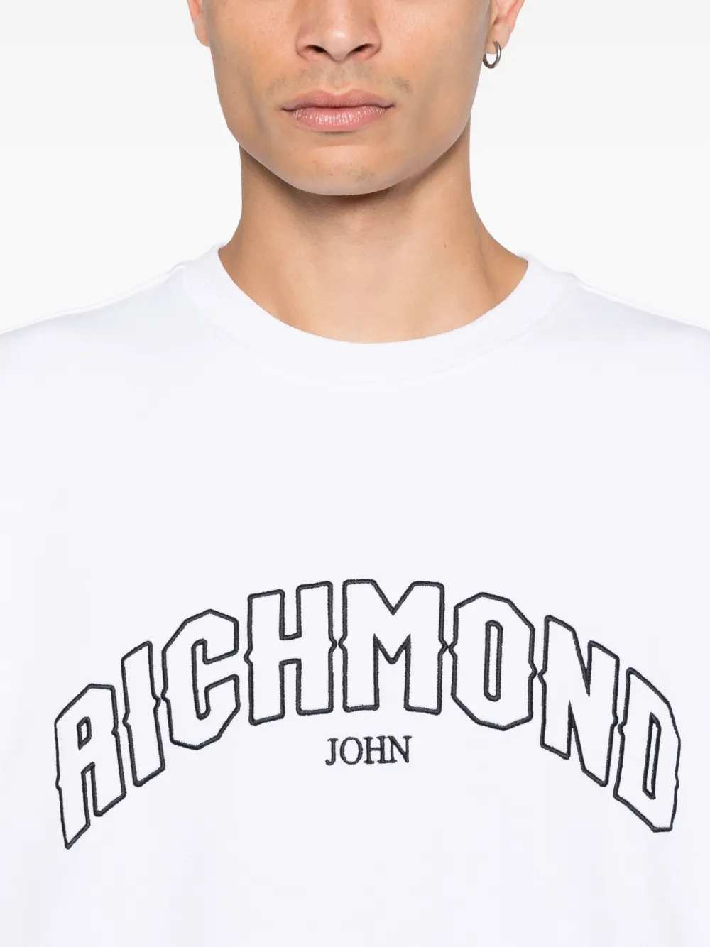 John Richmond logo-detail sweatshirt Wit